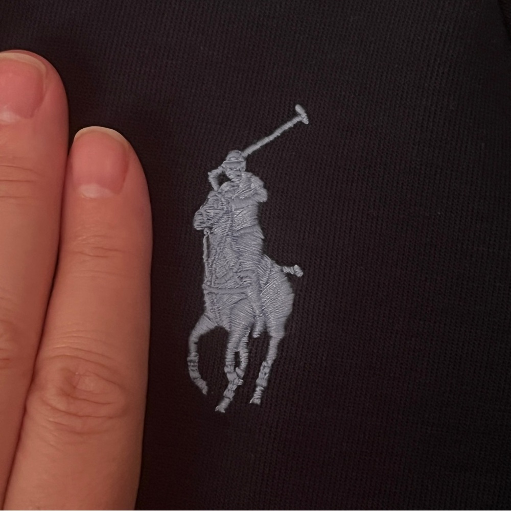 Polo Ralph Lauren Navy Blue zip light Jacket with light blue and white accents - Picture 3 of 7